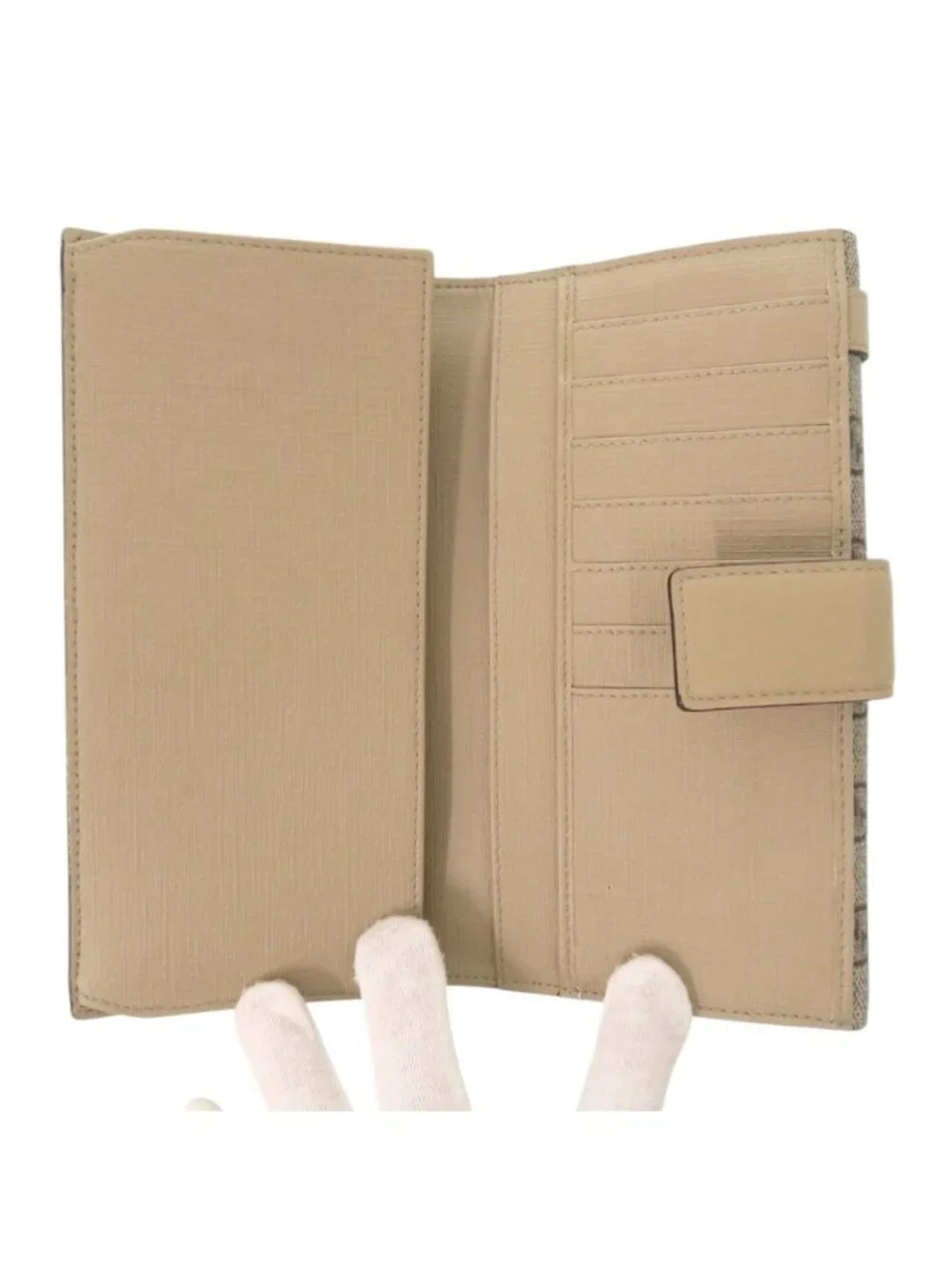 ★SOLD★ Gucci Nice GG Supreme Leather Beige Wallet - Picture 6 of 10